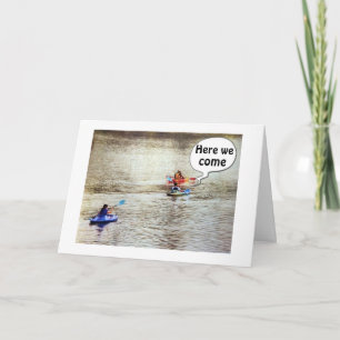 **50. GEBURTSTAG** GREETING CARD KAYAK STIL KARTE