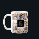 50. Geburtstag gutes Gold schwarzes Foto Collage C Kaffeetasse<br><div class="desc">Feiern Sie Ihren 50. Geburtstag stilvoll mit diesem schwarzen und goldenen Effekt 50. Geburtstag. Ein modernes Design mit Skripttext,  fett gedruckter Grafik-Foto-Collage. Ändern Sie die Farbe,  um sie anzupassen. Teil einer Sammlung.</div>