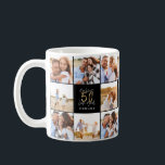 50. Geburtstag gutes Gold schwarzes Foto Collage C Kaffeetasse<br><div class="desc">Feiern Sie Ihren 50. Geburtstag stilvoll mit diesem schwarzen und goldenen Effekt 50. Geburtstag. Ein modernes Design mit Skripttext,  fett gedruckter Grafik-Foto-Collage. Ändern Sie die Farbe,  um sie anzupassen. Teil einer Sammlung.</div>