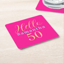 50. Geburtstag Hallo 50 Hot Pink Party