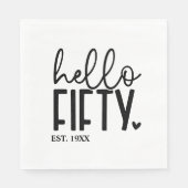 50. Geburtstag Hallo 50 Serviette (Vorderseite)