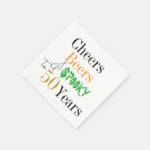 50. Geburtstag Halloween Cheers Spooky Party Serviette (Ecke)