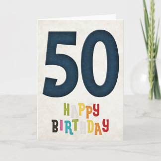 50. Geburtstag Happy Birthday Card Design 3 Karte