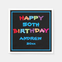 50. Geburtstag Happy Birthday Custom Modernes Nied