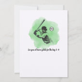 50. Geburtstag Herren Baseball-Schlagmann Einladung (Rückseite)