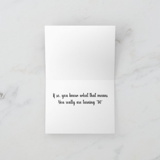 **50.** GEBURTSTAG HERUNTERGELADEN UND AUSGESCHLOS KARTE (Innenseite)