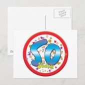 50. Geburtstag heute Postkarte (Vorne/Hinten)