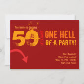 50. Geburtstag - Hölle eines Party Einladung (Rückseite)