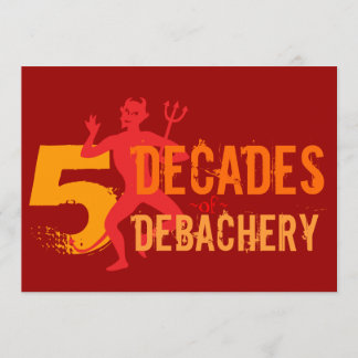 50. Geburtstag - Hölle eines Party Einladung