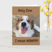 "50. GEBURTSTAG" HUNDE SAGT WOW!!!!! KARTE (Gelbe Blume)