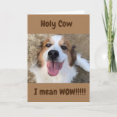 "50. GEBURTSTAG" HUNDE SAGT WOW!!!!! KARTE (Vorderseite)