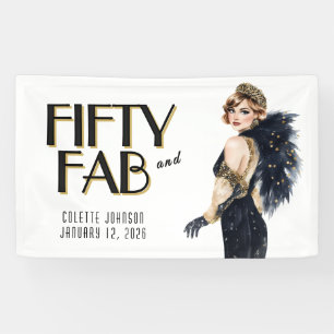 50. Geburtstag im Stil der 1920er Jahre Banner