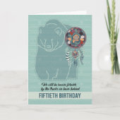 50. Geburtstag Indischer Bär Karte (Vorderseite)