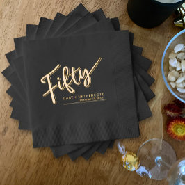 50. Geburtstag individuelle Name Servietten Mit Folie