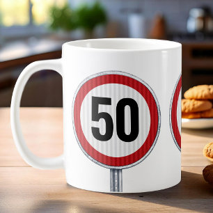50. Geburtstag INDIVIDUELLLES ALTERS-Limitschild Kaffeetasse