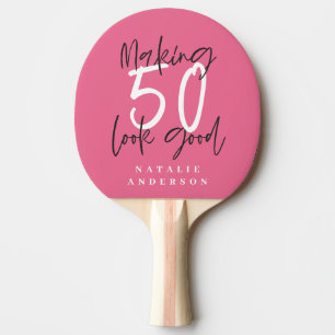 50. Geburtstag Initialen personalisierten Gutes Ge Tischtennis Schläger