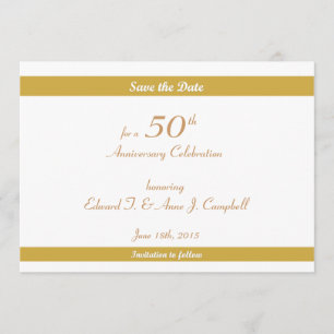 50. Geburtstag/Jahrestag Speichern Sie die Daten Save The Date