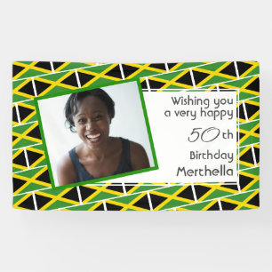 50. Geburtstag JAMAICA FLAG Custom Foto Banner