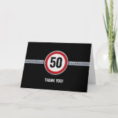50. Geburtstag - JEDES ALTER Dankeskarte (Vorderseite)