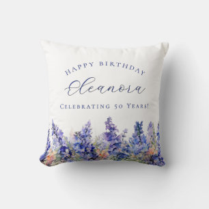 50. Geburtstag Juli Geburtstag Blume Geschenk Cust Kissen
