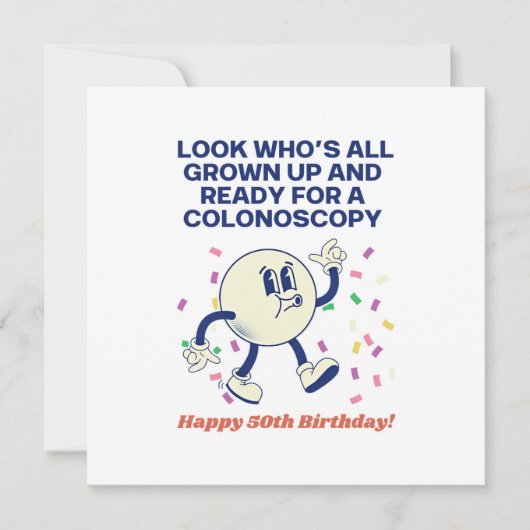 50. Geburtstag Karte (Vorderseite)