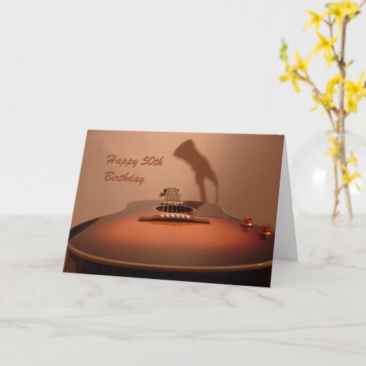 50. Geburtstag Karte (Gelbe Blume)