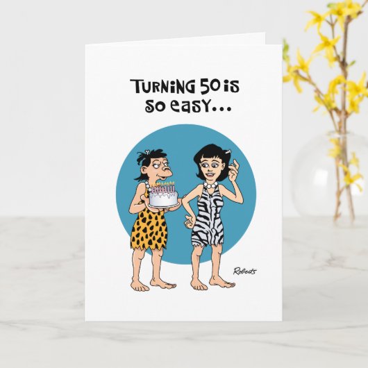 50. Geburtstag Karte (Gelbe Blume)