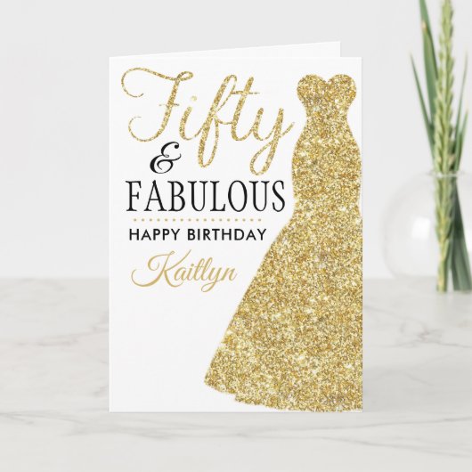 50. Geburtstag Karte (Vorderseite)