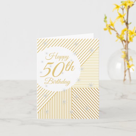 50. Geburtstag Karte (Gelbe Blume)