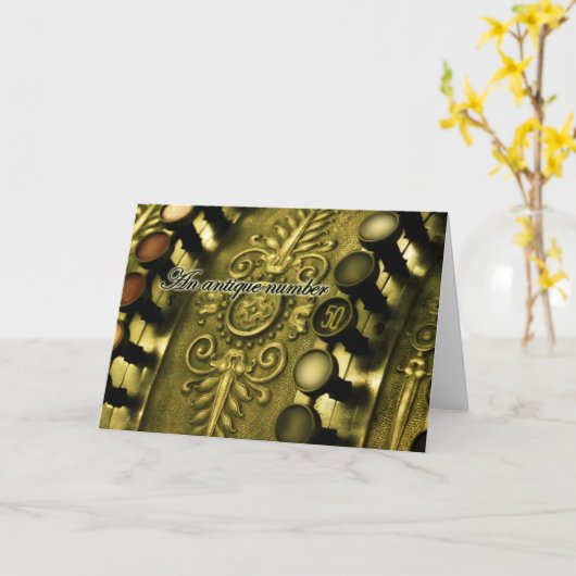 50. Geburtstag Karte (Gelbe Blume)