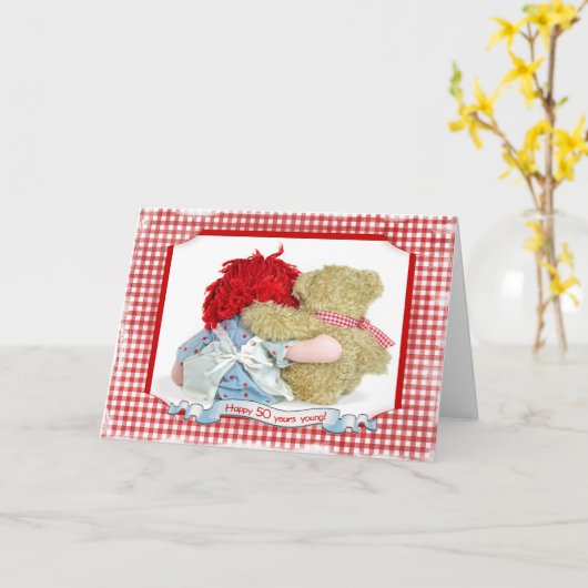 50. Geburtstag Karte (Gelbe Blume)