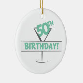 50. Geburtstag! Keramik Ornament (Rechts)