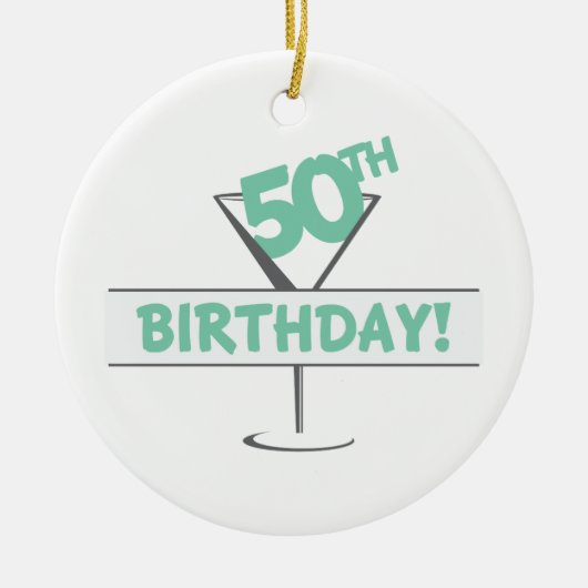 50. Geburtstag! Keramik Ornament (Vorne)