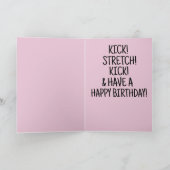 50. GEBURTSTAG KICK STRETCH KICK GREETING CARD DANKESKARTE (Innenseite)