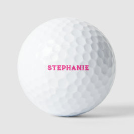 50. Geburtstag Lady Golfer Pink Name Golfball