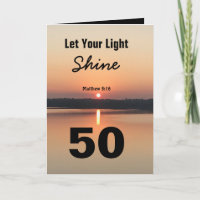 50. Geburtstag Lasse deinen Light Shine Scriptural