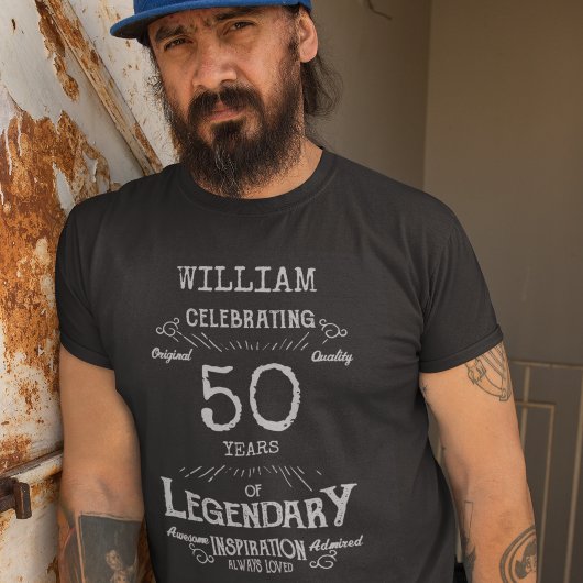 50. Geburtstag Legend Name T-Shirt