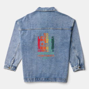 50. Geburtstag Level 50 Gamepad Retro Gamer Jeansjacke