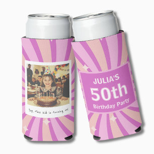 50. Geburtstag Lila Lustiges Foto Selters Dosenkühler