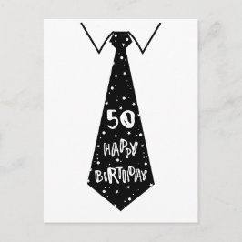 50. Geburtstag lustige Geburtstagskarte Krawatte Postkarte