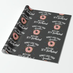 50. Geburtstag Lustiger Donut Fünfzig Jahre Alte P Geschenkpapier