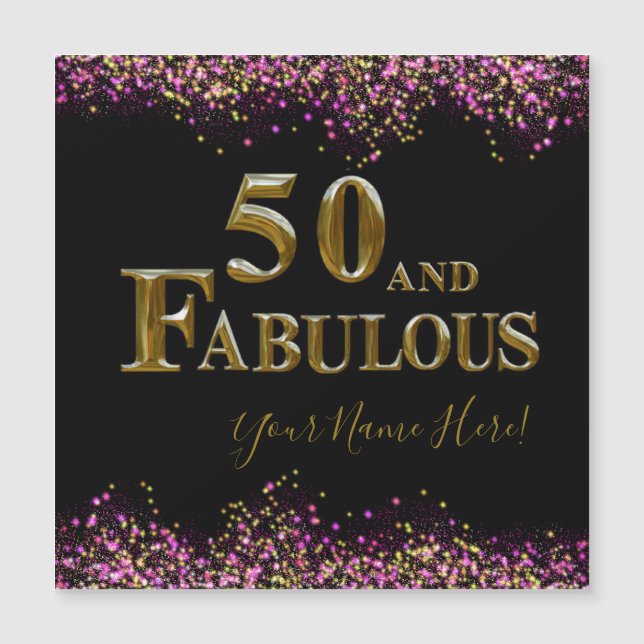 50. Geburtstag Magnetkarte (Vorderseite)