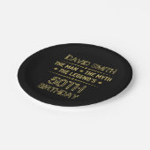 50. Geburtstag Man Myth Legend Pappteller (Schrägansicht)