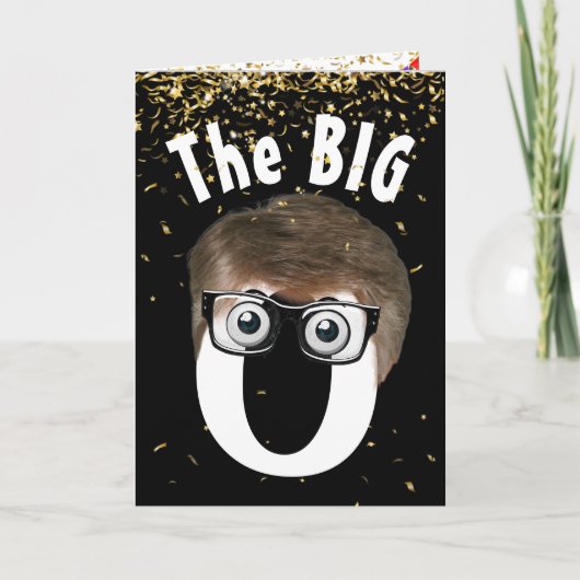 50. Geburtstag Mann auf schwarz Karte (Vorderseite)