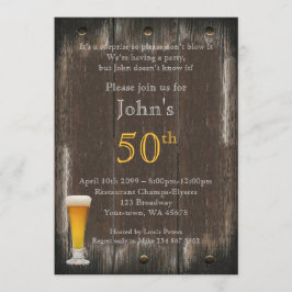 50., Geburtstag Mann, Party Mann, jedes Alter, Hol Einladung