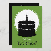 50. Geburtstag - Margarita vs. Kuchen Einladung (Vorne/Hinten)