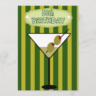 50. Geburtstag Martini-Party Einladung