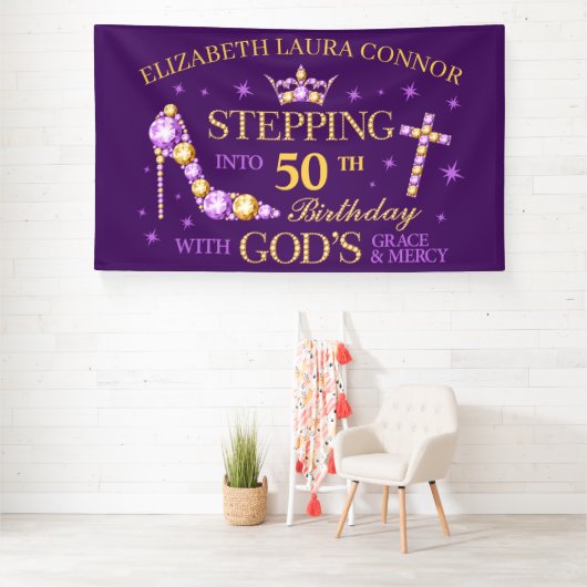 50. Geburtstag, meine Damen, christlich Banner (Insitu)