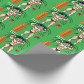 50. Geburtstag 💪 🤣 Mens Funny Bodybuilder Muscle Geschenkpapier (Ecke)