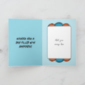 50. Geburtstag mit blauer Orange hinzufügen Karte (Innenseite)